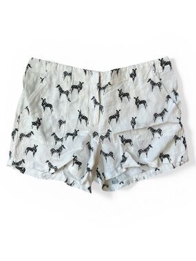 LOFT Linen Zebra Print Shorts